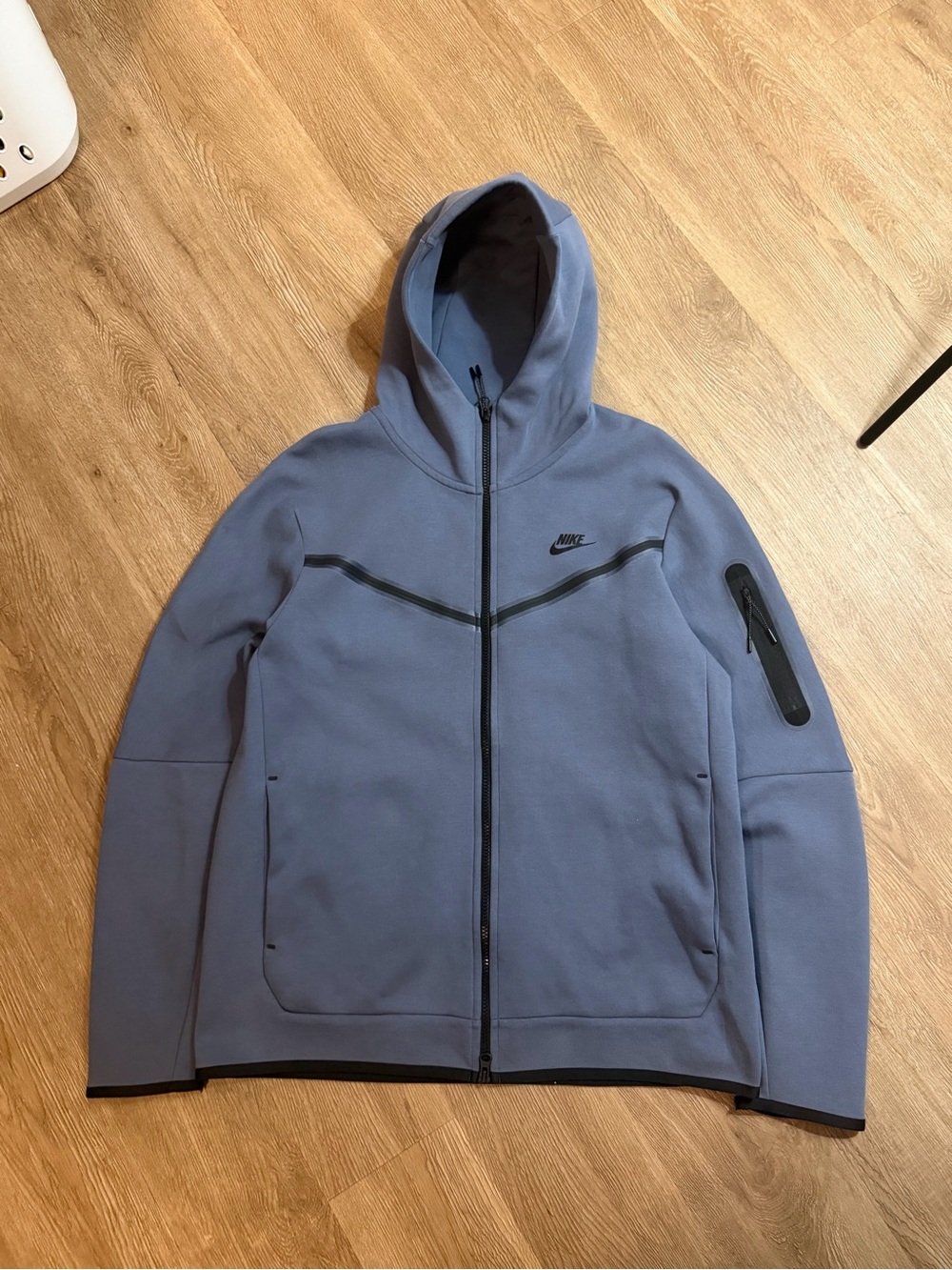 Nike Tech Men’s Hooded Full-Zip Jacket in light Blue Size Large